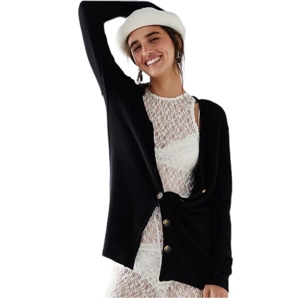 New Free People Wear It Well XS & S Super Soft Button Cardi Cardigan Sweater